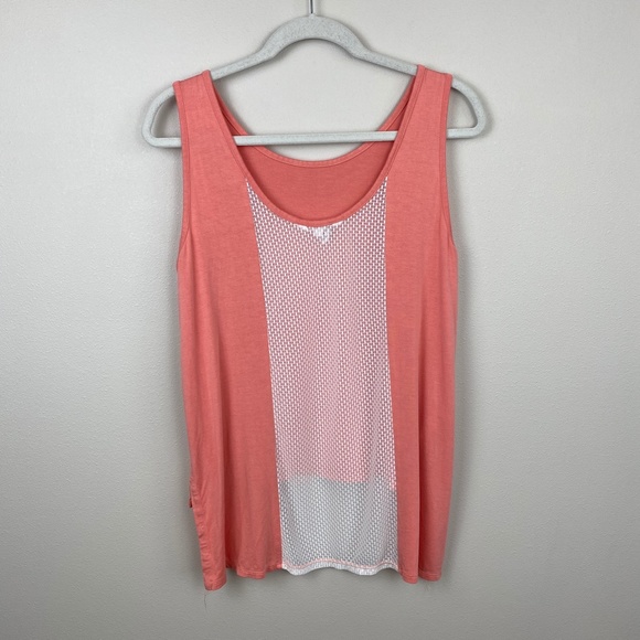 BCBGeneration High Low Lace Back Tank Top - Size Medium - Picture 3 of 6